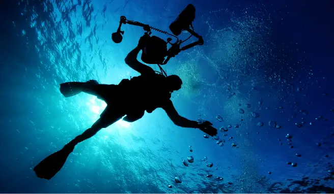 Scuba diver exploring the underwater world